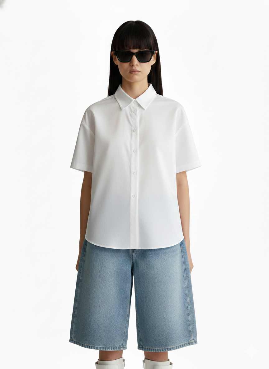 Camisa de Manga corta Ancha