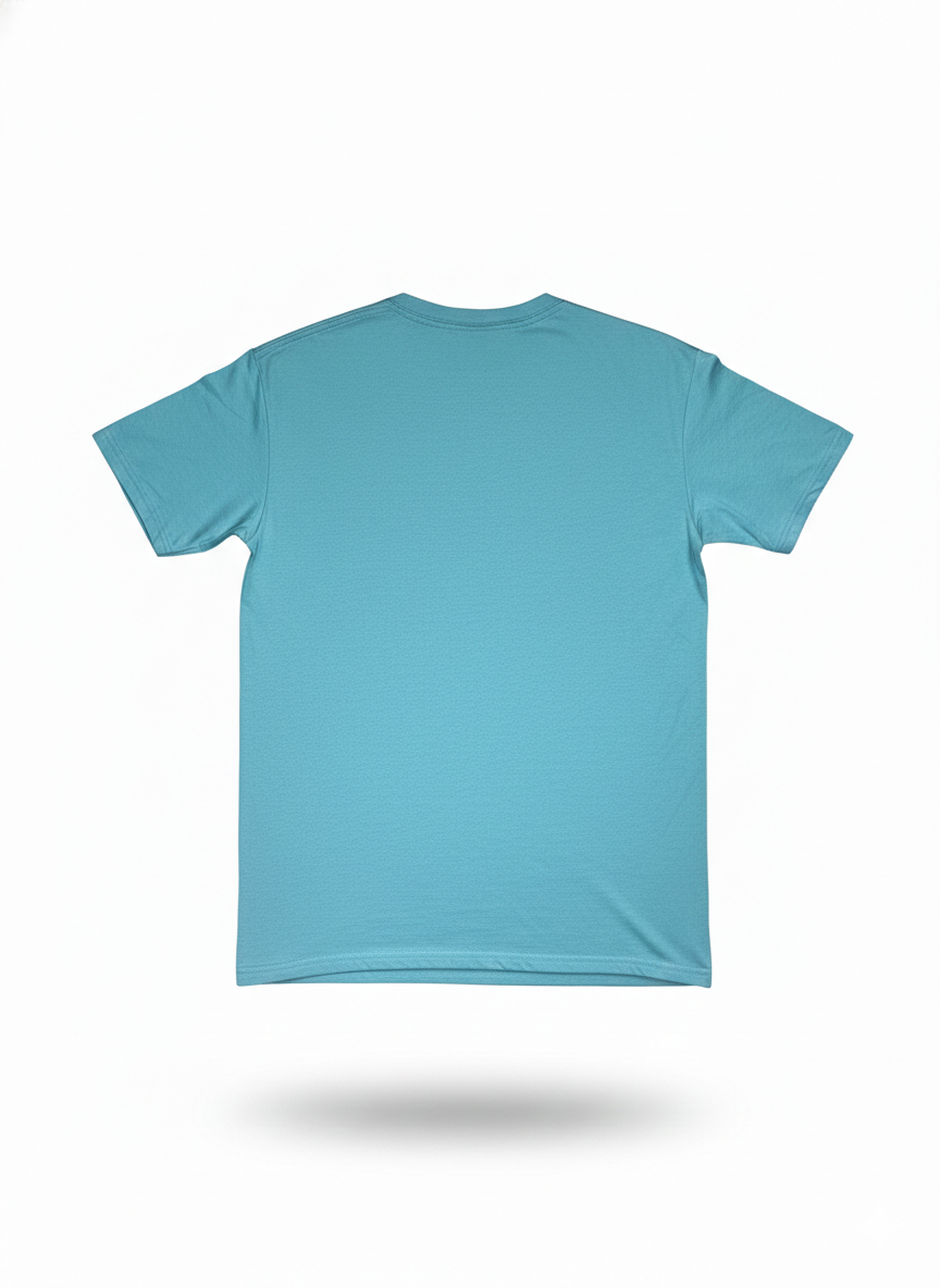 Remera Turquesa de algodón Estampada