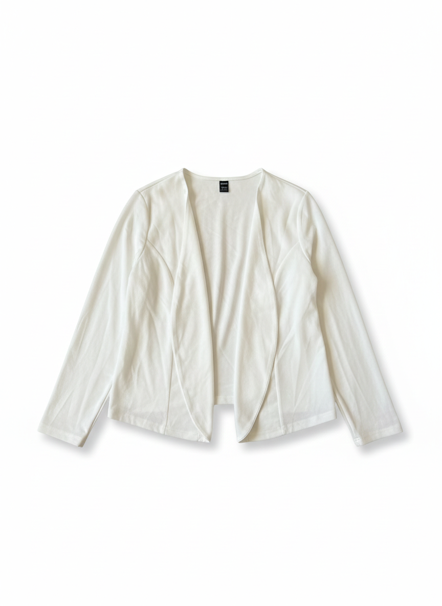 Blazer Blanco Abierto manga larga