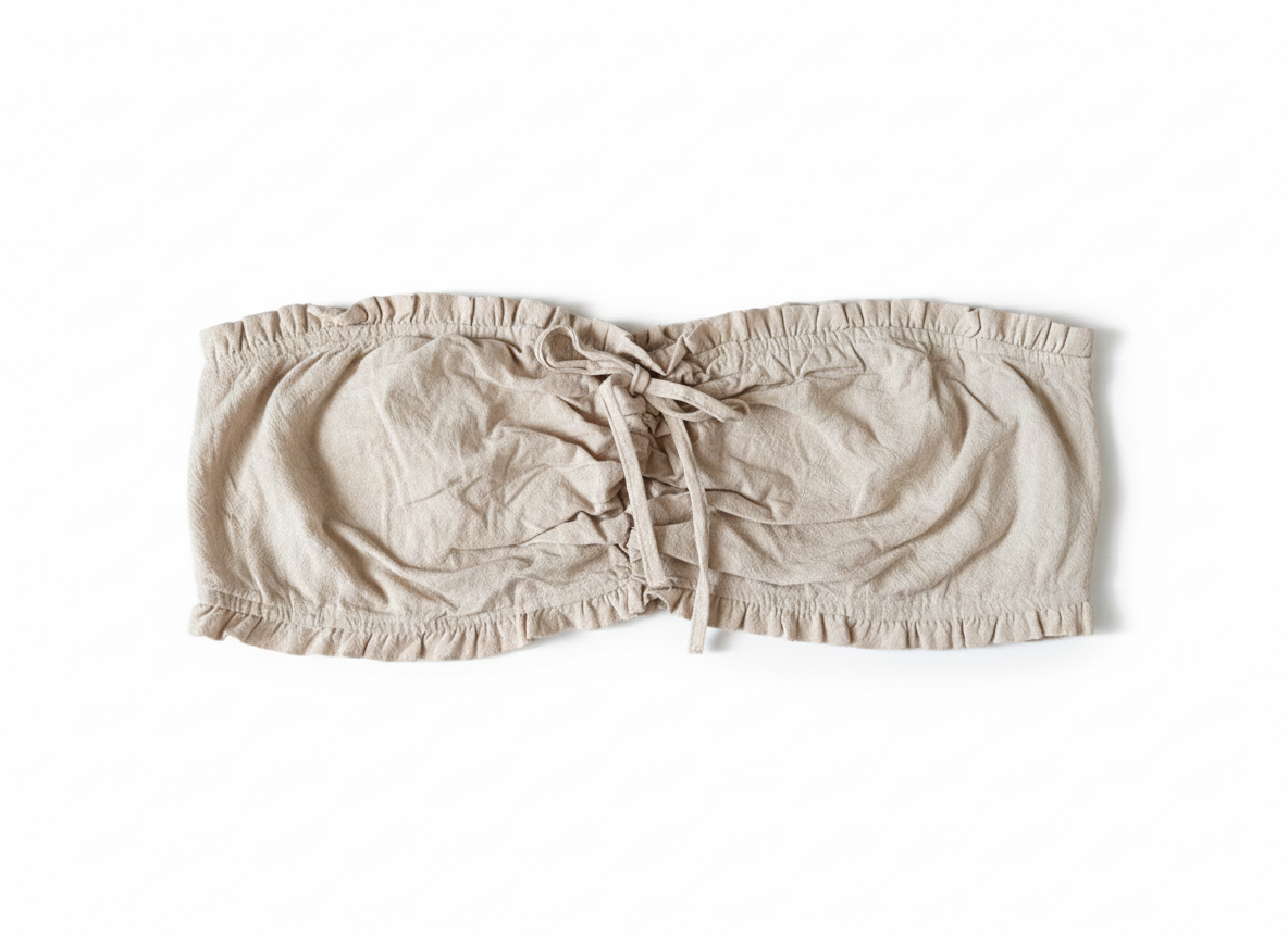 Top Bandeau Fruncido con Lazo