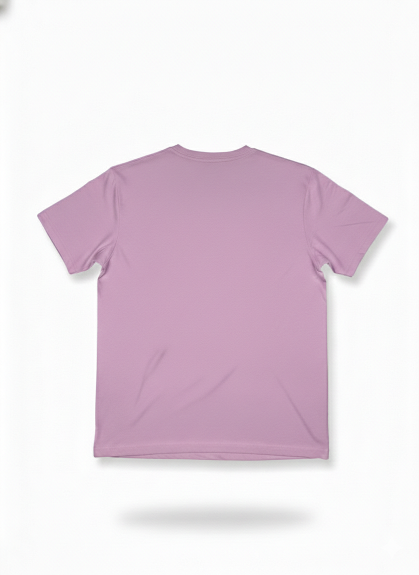 Remera rosada de algodón con estampado