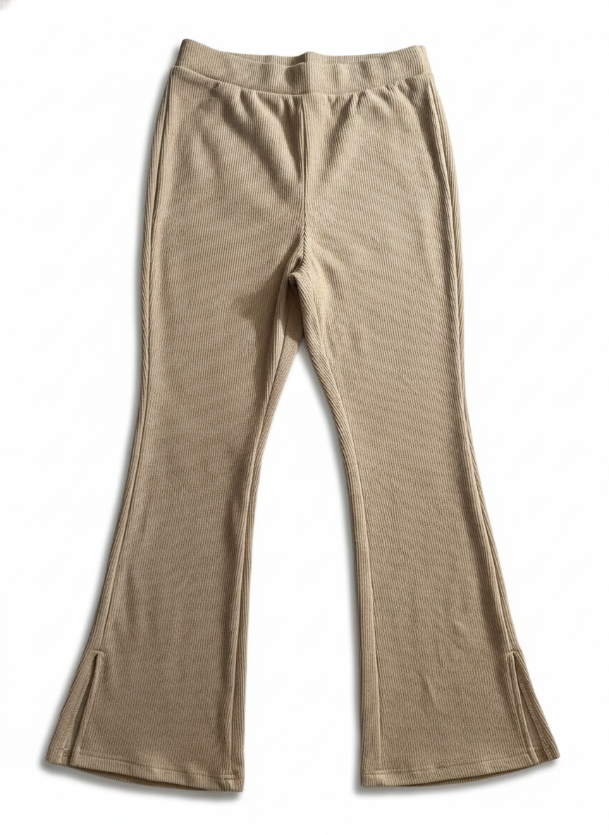 Pantalón tiro alto en Textura Lanilla