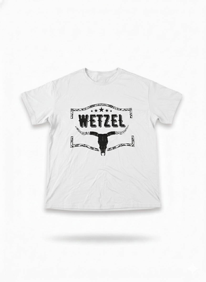 Remera Blanca de Algodón con Estampado