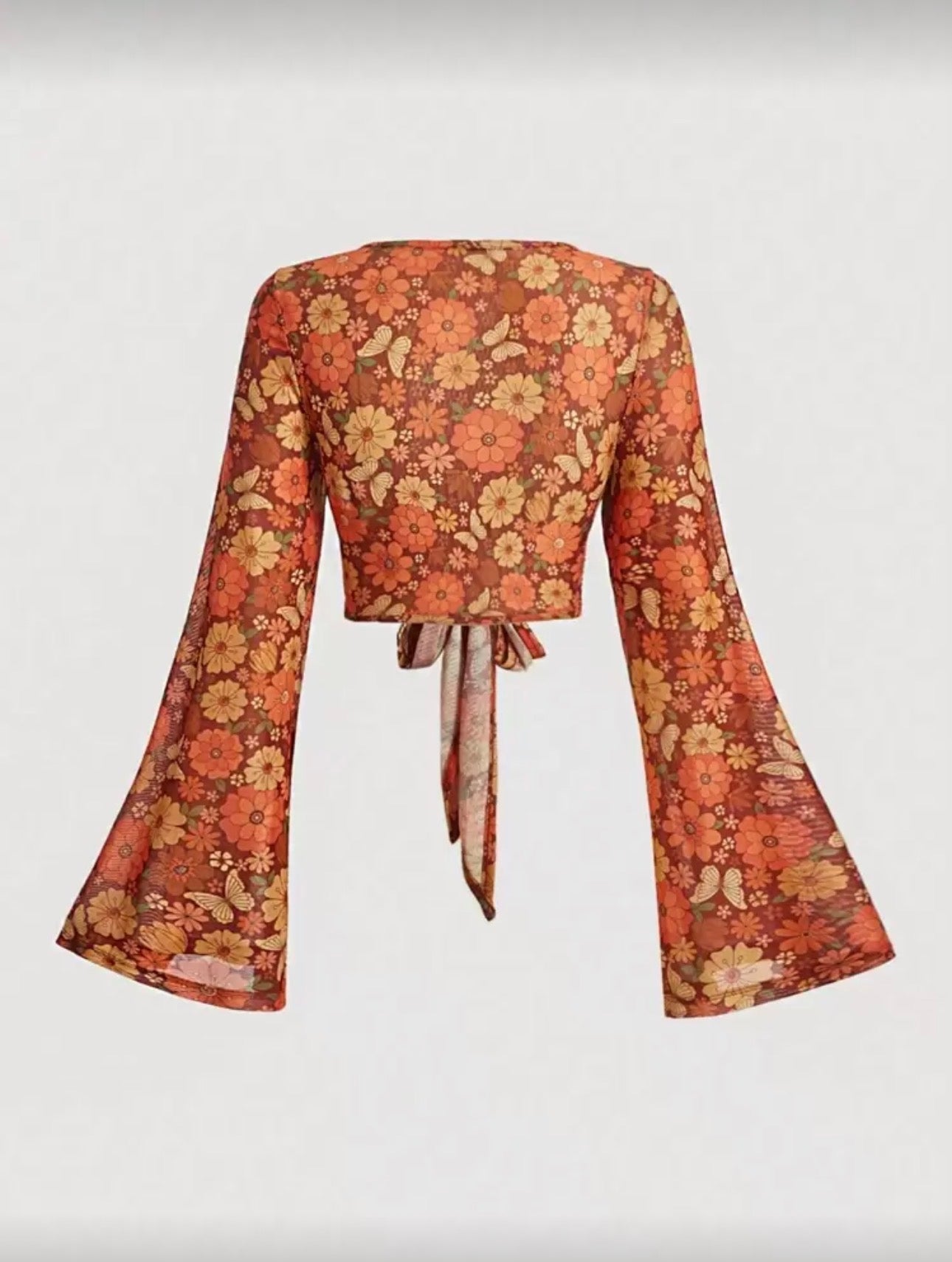 Top Crop con Estampado floral