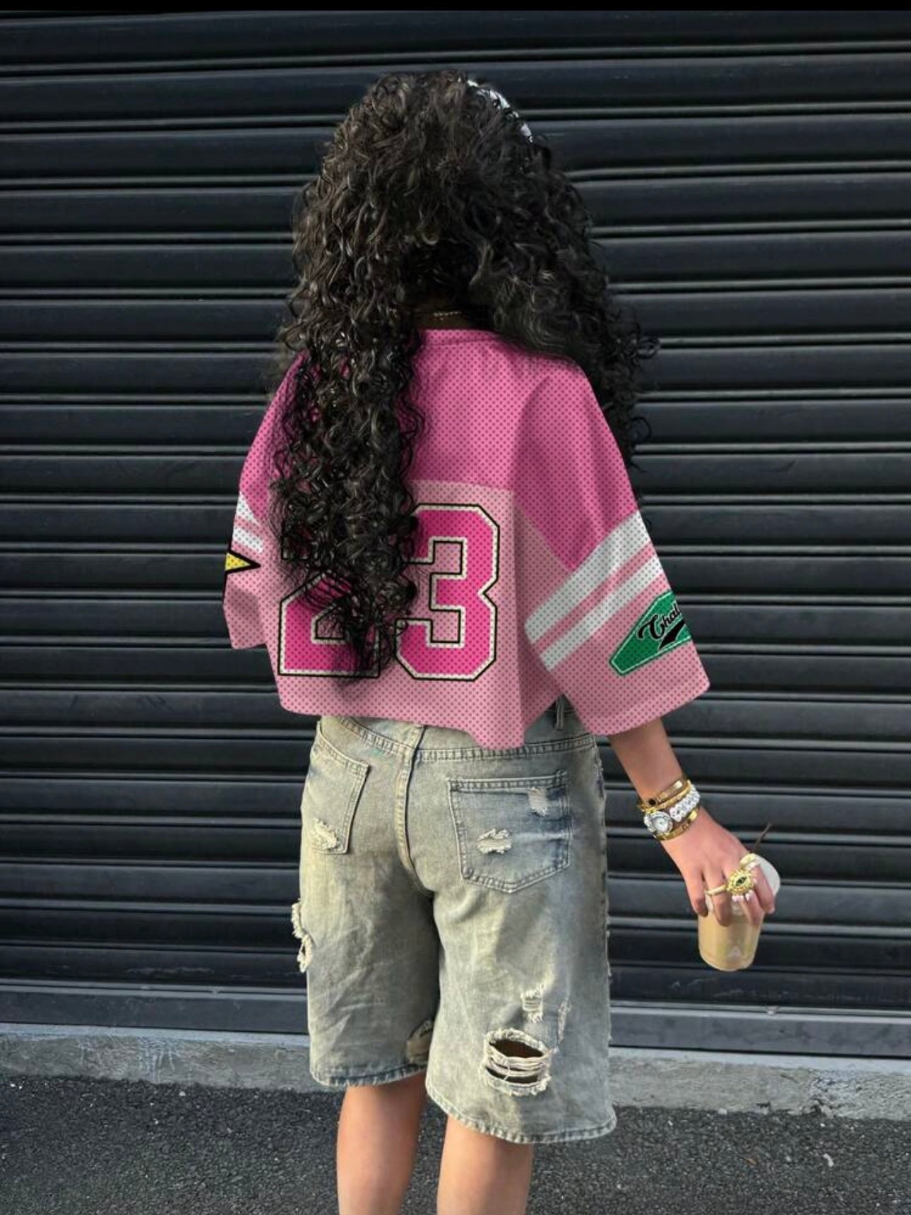 Camiseta SHEIN EZwear rosada deportiva