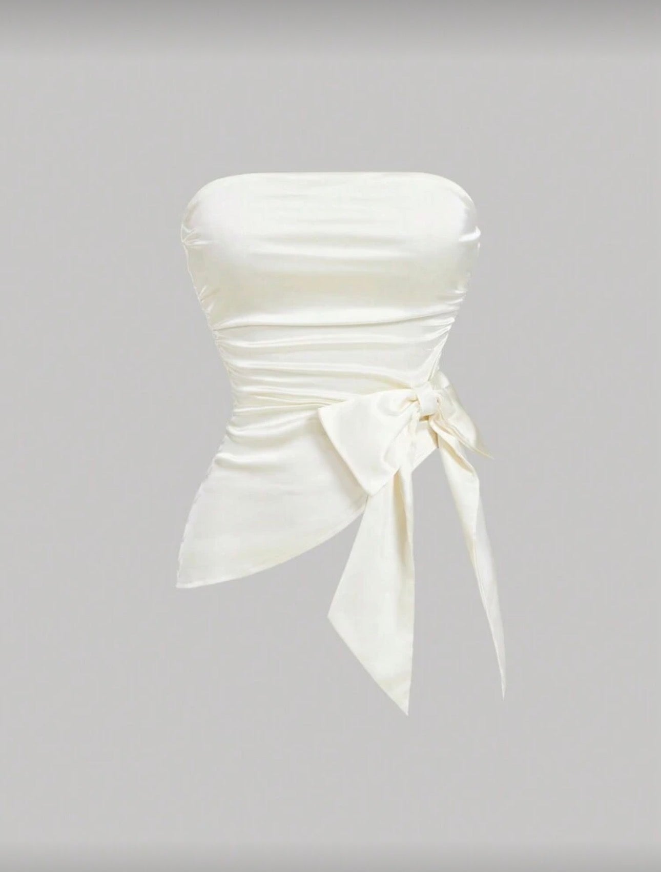 Top con Moño y Cierre lateral Blanco