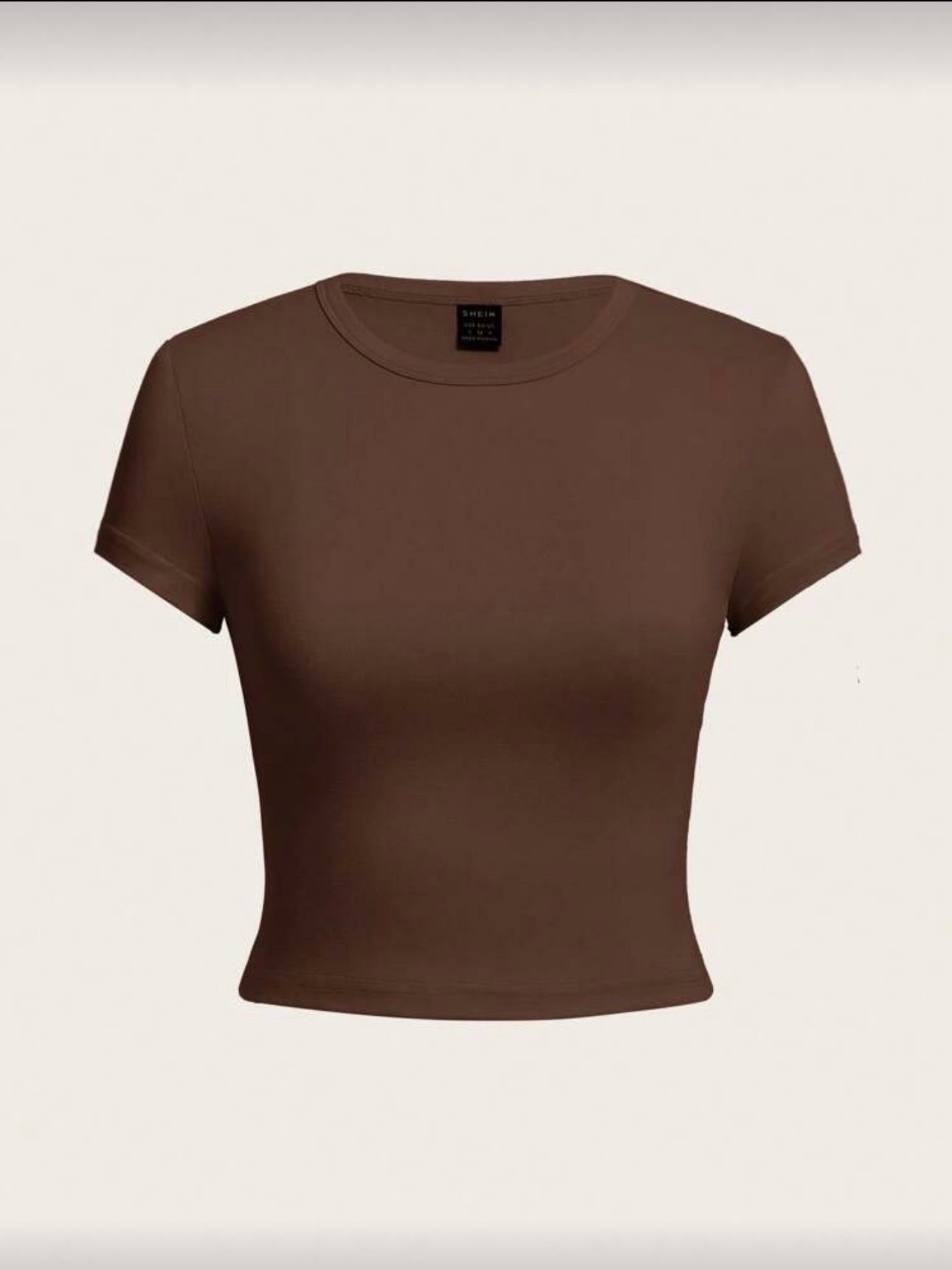 Camiseta SHEIN EZwear marrón ajustada