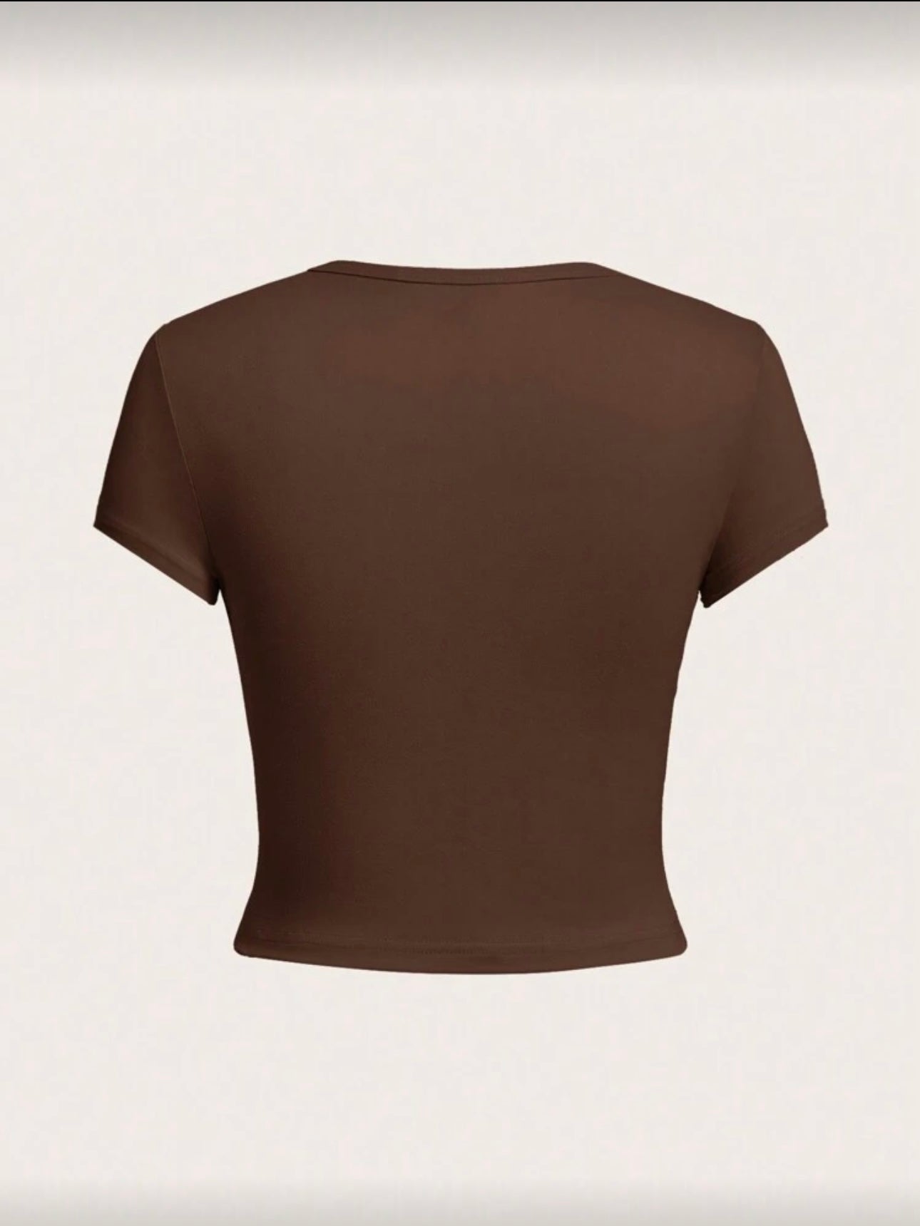 Camiseta SHEIN EZwear marrón ajustada