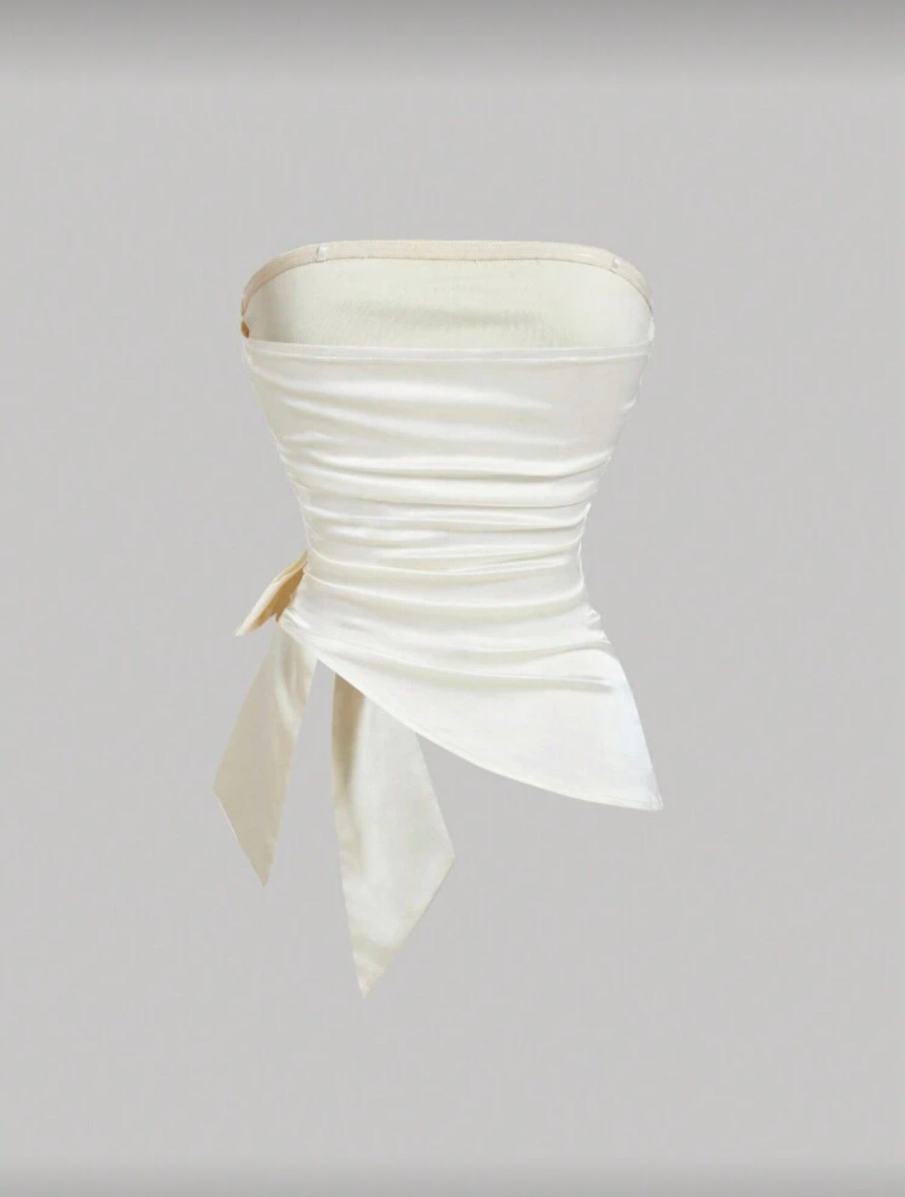 Top con Moño y Cierre lateral Blanco