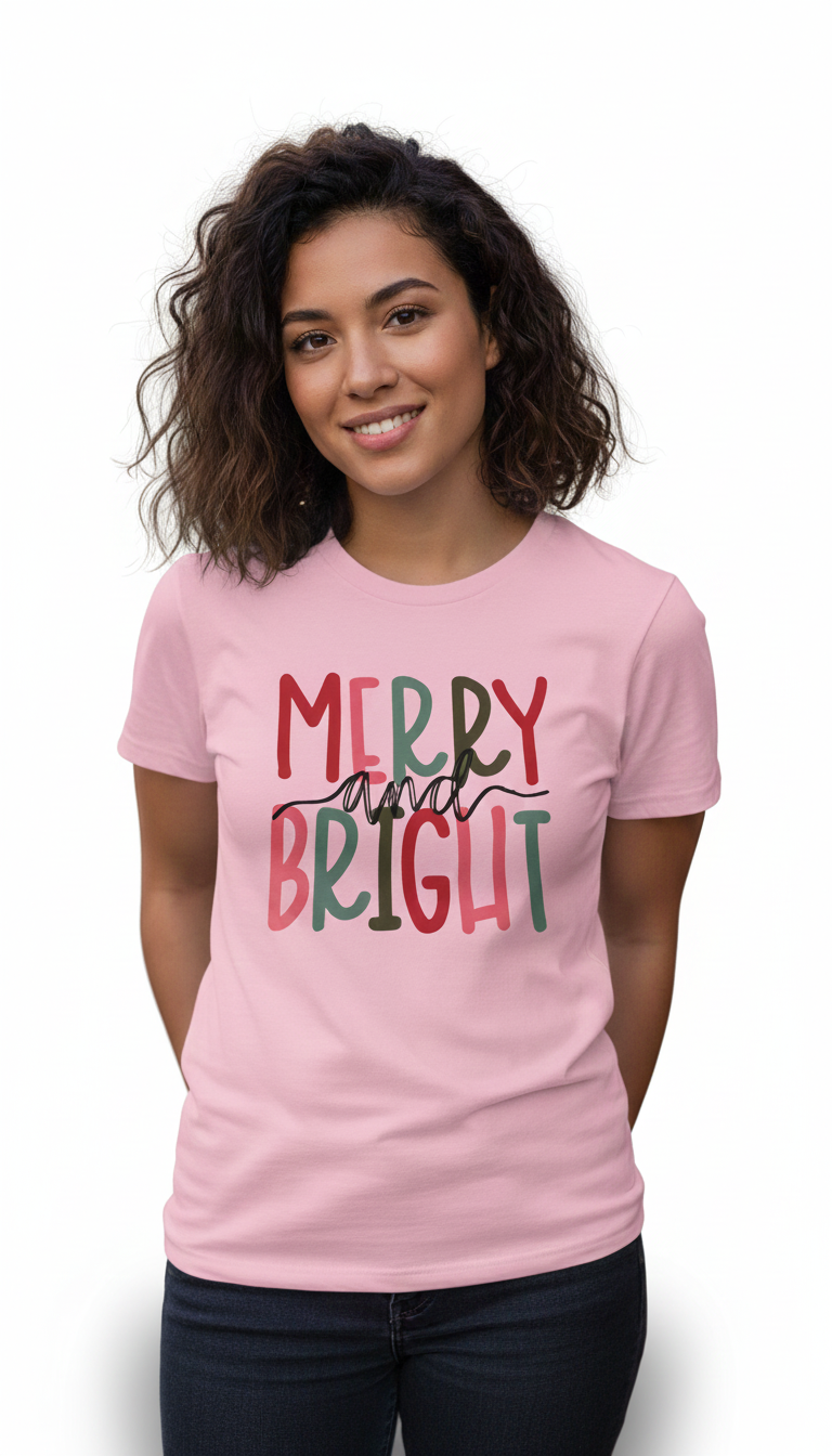 Remera rosada de algodón con estampado