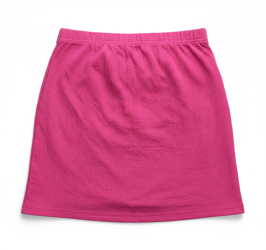 Short pollera rosado con corte en la pierna