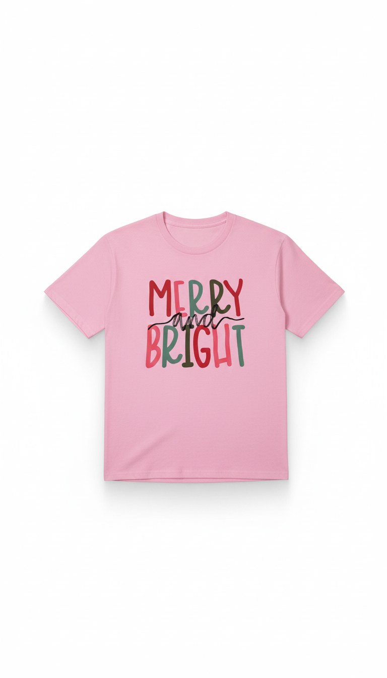 Remera rosada de algodón con estampado