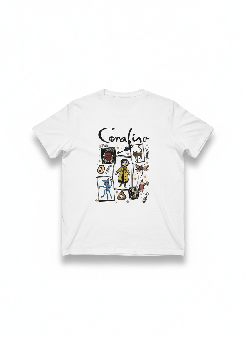 Remera de Algodón Estampada Coraline