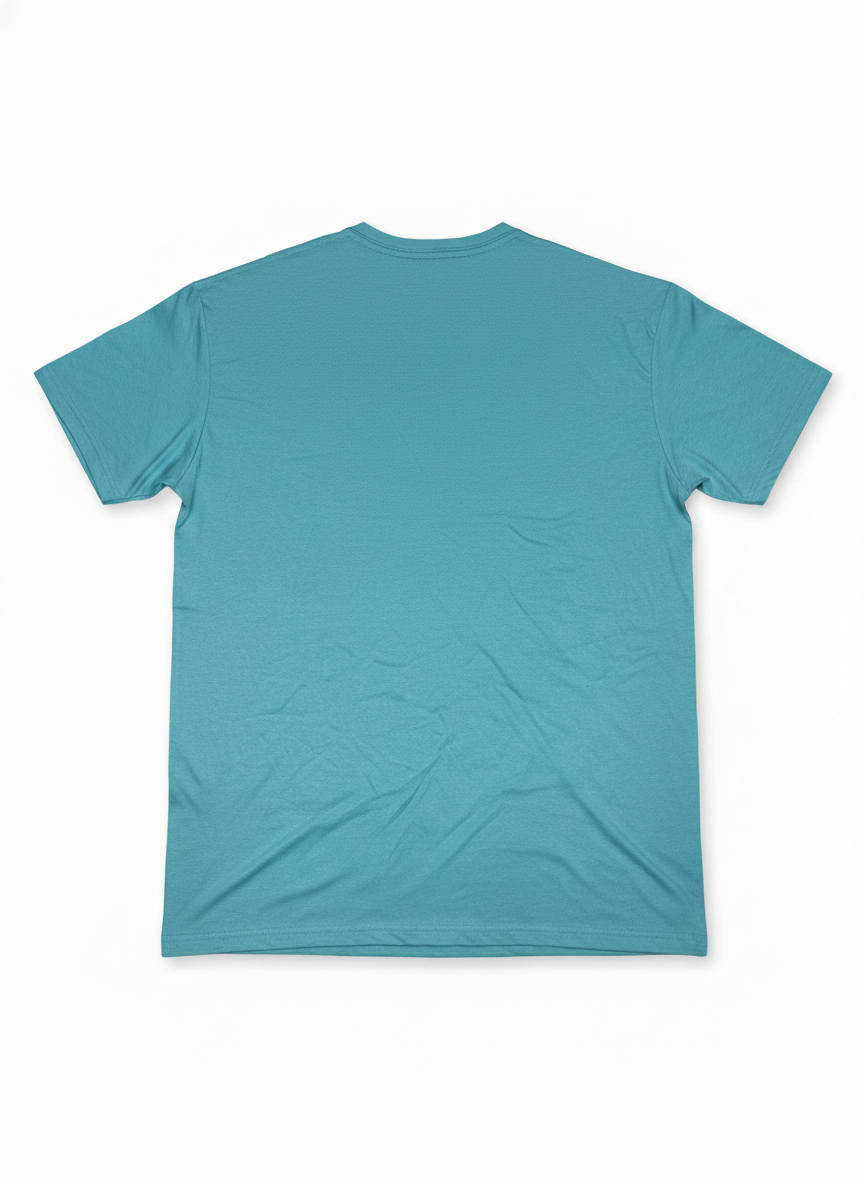 Remera Turquesa de algodón con estampado