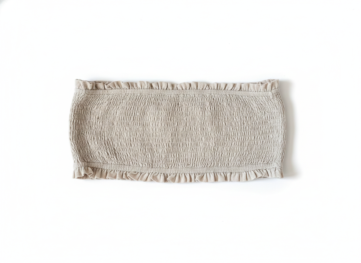 Top Bandeau Fruncido con Lazo