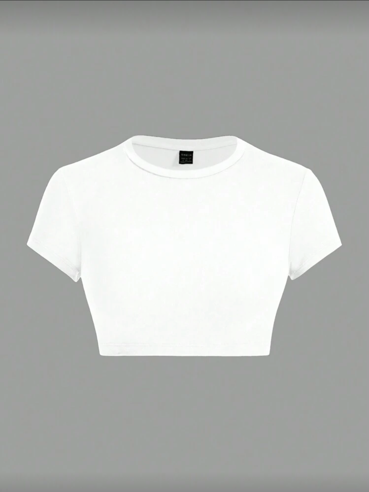 Camiseta SHEIN ICON corta ajustada Blanca