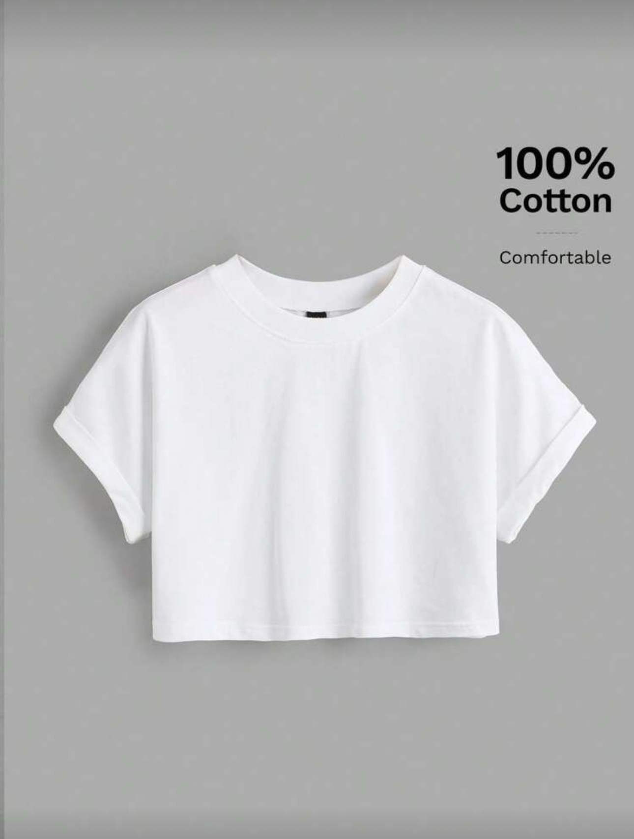 Camiseta blanca corta BASICS manga murciélago