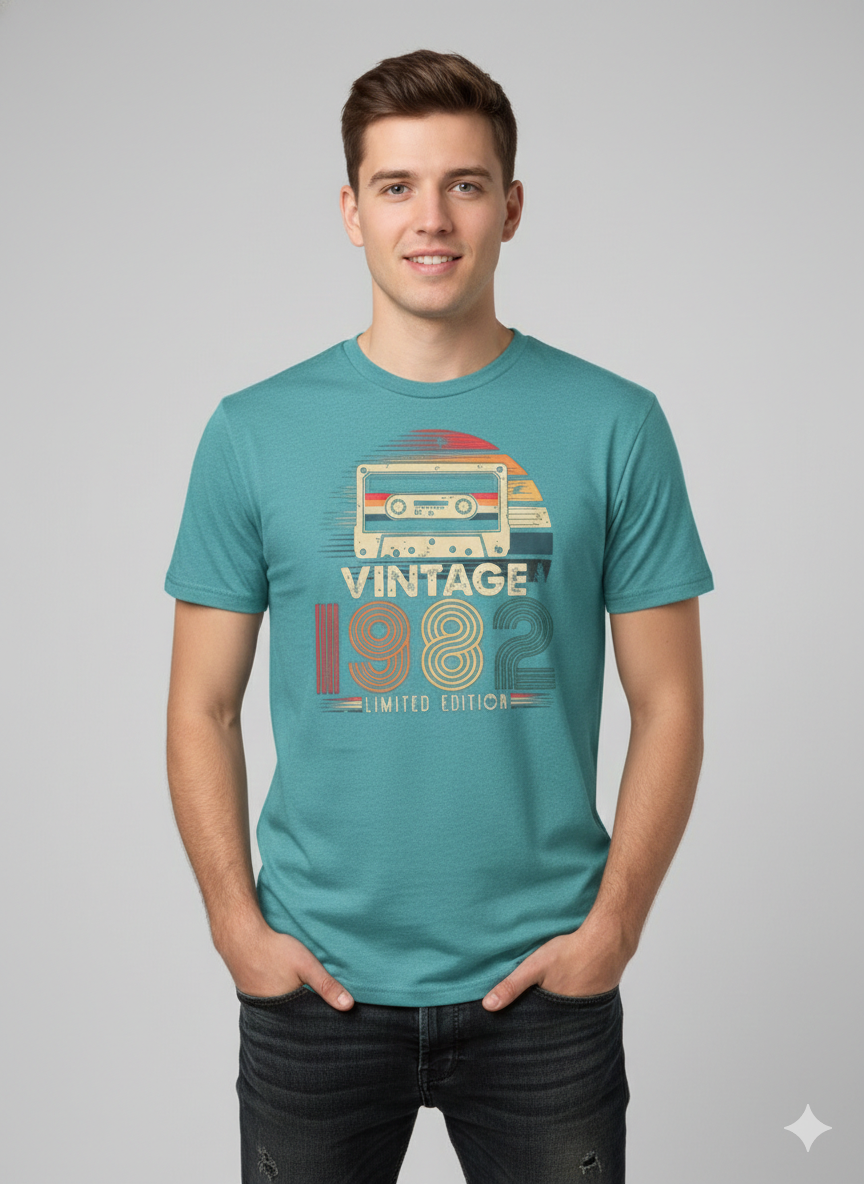 Remera Turquesa de Algodón con Estampado