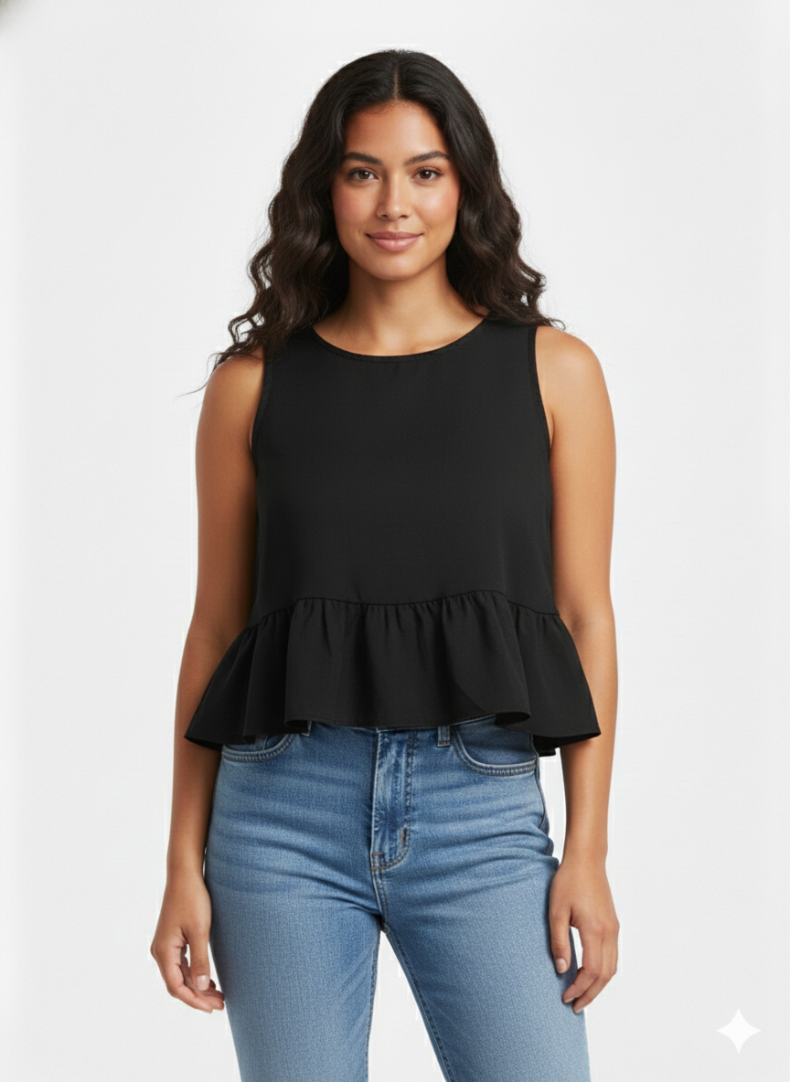 Blusa Corta con Botones traseros